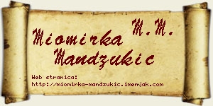 Miomirka Mandžukić vizit kartica